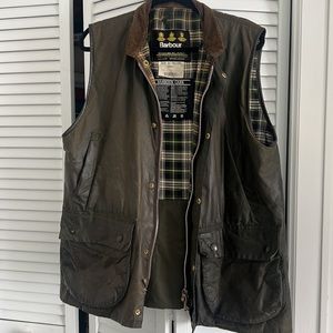 Barbour Vintage Westmorland waxed canvas vest waistcoat